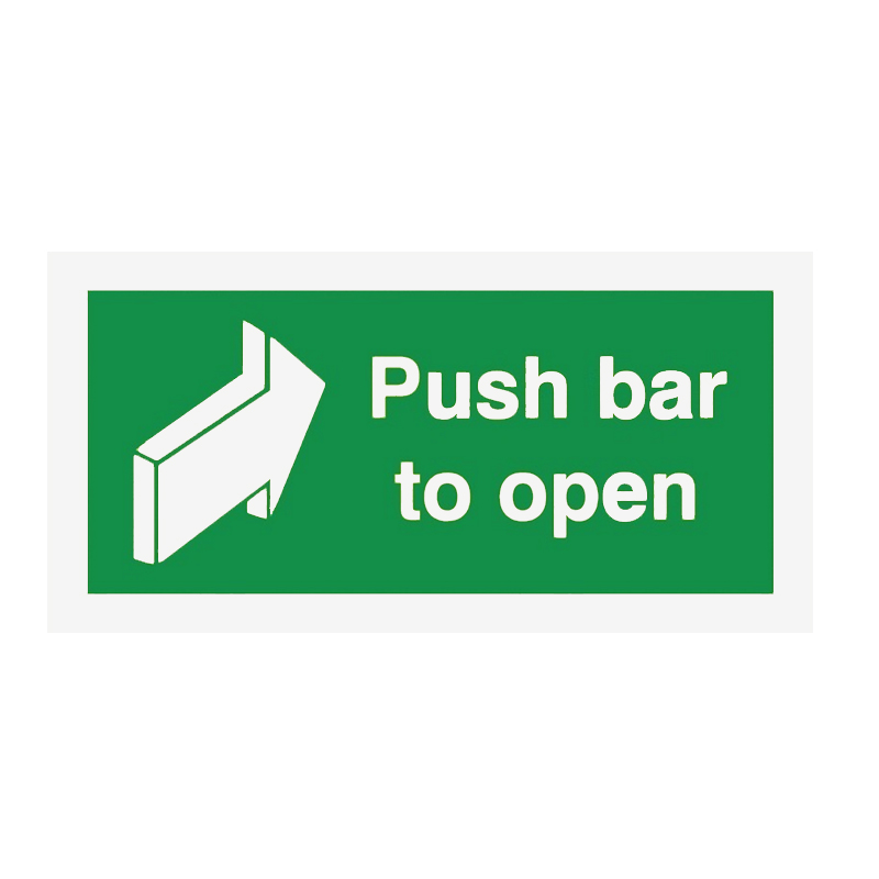 push to open sign