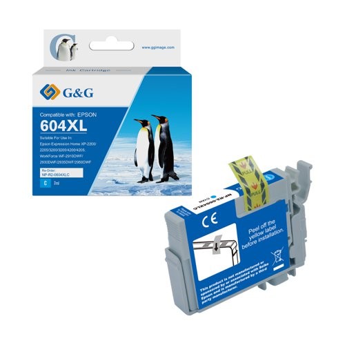 Compatible Epson 604XL Cyan Ink Cartridge