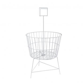 530mm Dia Round Dump Bin (Basket, Base and Ticket Holder)