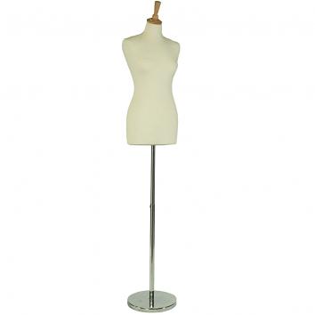 Female Display Bust With Chrome Base
