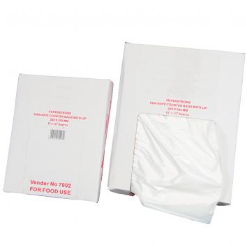 150x200mm (6x8") HD Imptd White Polythene Bags (1000)