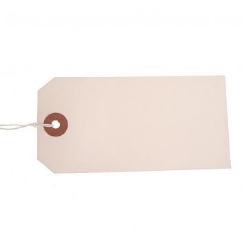 Size 5 (120x60mm) Strung White Luggage Tags- 225gsm - 1x250 (250)
