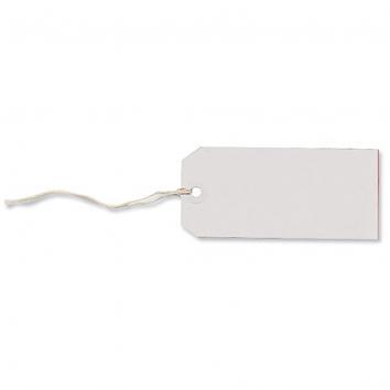 Size 6 Strung White Luggage Tags - 225gsm (1000)
