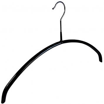 400mm Black Non-Slip Knitwear Hangers (100)