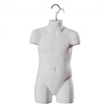 White Childs Plastic Body Form (+ Hanging Hook & Screws)