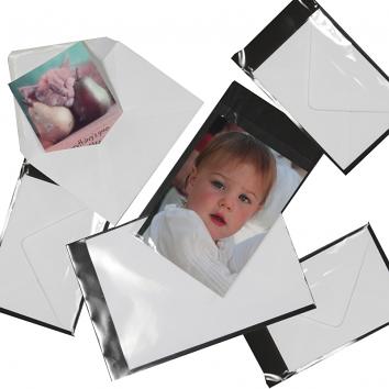 118x165mm +25mm Plain Lip NO S/S 30mu Polyprop Card Bags (1000)