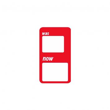45x25mm Was/Now Labels On A Roll (500)