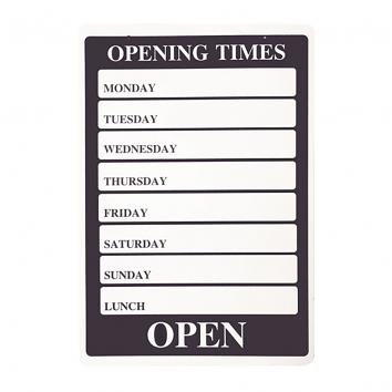 DISCON PVC 'Opening Times' Sign - Blue A4