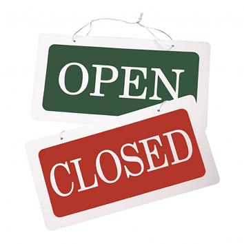 PVC 'Open/Closed' Sign