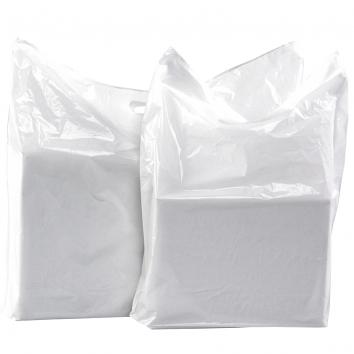 558x457x76mm (22x18x3") Fashion White LD Carrier Bags - 1x100 (100)
