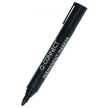Q-Connect Bullet Permanent Markers Black (Pack of 10) (10)