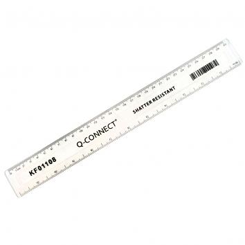 300mm Clear Shatter Resistant Ruler