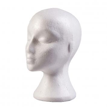 Unisex White Polystyrene Heads