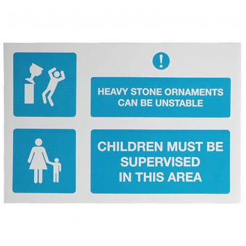 Correx Safety Sign - Heavy Stone Ornaments