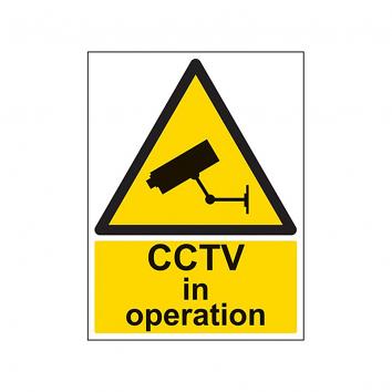 150x200mm CCTV In Operation Self Adhesive Vinyl Sign