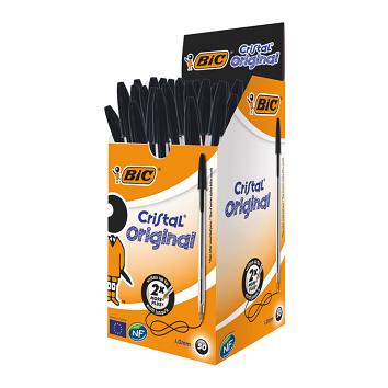 BIC Cristal Black Biro - Pack of 50