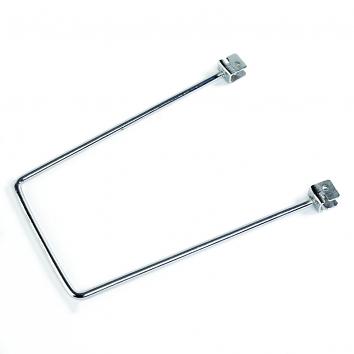 Chrome Flexible Book End For Slotted Upright 200mm - Single