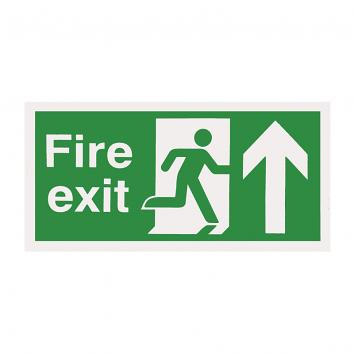 Safety Sign -  Fire Exit  Up  150 x 450 Rigid