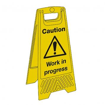 Janitorial Floor Stand - Caution Work in Progress