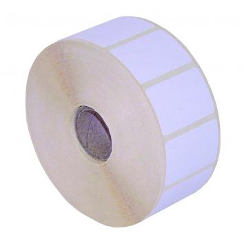 60x28mm Direct Thermal Eco Labels, Perm Adhesive, WEL 38mm core INSIDE WOUND (2350)
