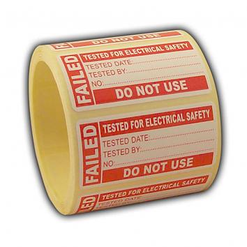 PAT Testing Label - Standard FAILED Red (Roll Of 1000) (1000)