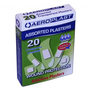 Aeroplast Transparent Plasters (box of 20 assorted) (20)