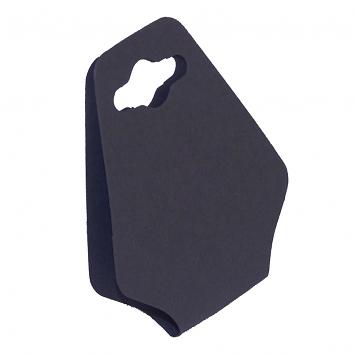 Black Jewellery Cards Die-Cut, Creased & Euro-slotted 48x123mm - Pack of 100 (100)