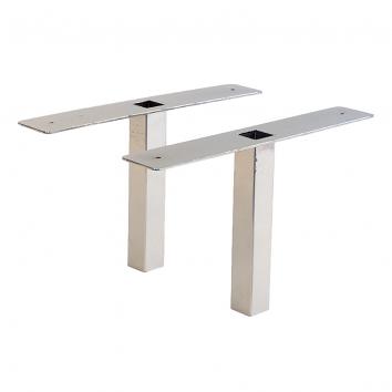 Chrome Gondola Unit Wooden Top Shelf Brackets (For CGU1410) (2)