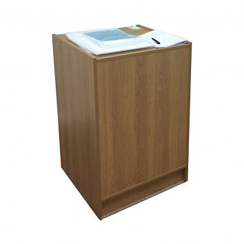 600x600x900mm Oak Till Block With Lockable Drawer