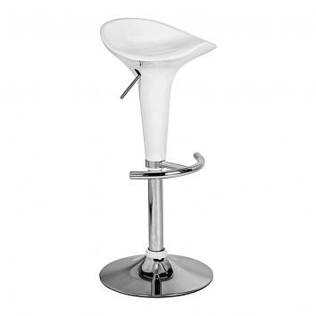 ColourMatch White Gas Lift Bar stool