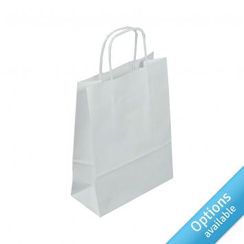 Pure White Twisted Paper Handle Carriers