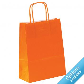 250x100x320mm Coloured Twisted Paper Handle Carriers