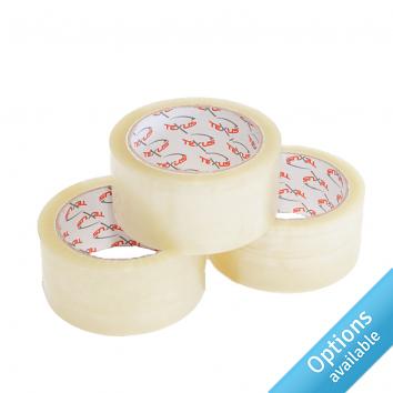 48mmx66m Texus™ Clear Hotmelt 28mu Polyprop Tape