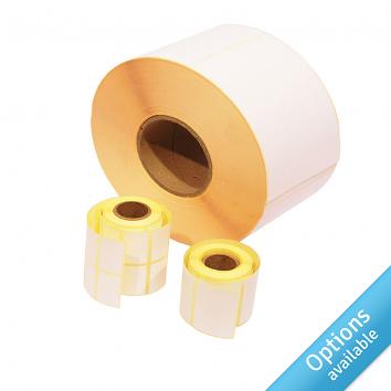 White Paper Labels on a Roll