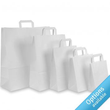 Paper Tape Handle Carriers - White