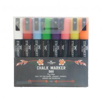 Liquid Chalk Markers Waterproof 6mm Dry-Wipe Assorted (Pack Of 8)
