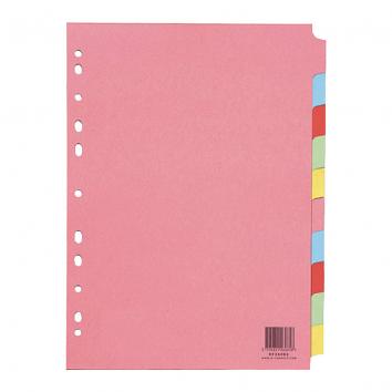 Q-Connect A4 Subject Dividers 10 Part (Pack Of 25)
