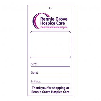 42x84mm White Unstrung Swing Tickets Printed 2C2S RENNIE GROVE - BLANK (1000)