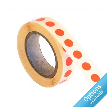 8mm Round Coloured Plain Removable Labels