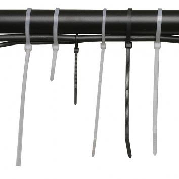 3.6mmx140mm Black Unreleasable Cable Ties  (100)