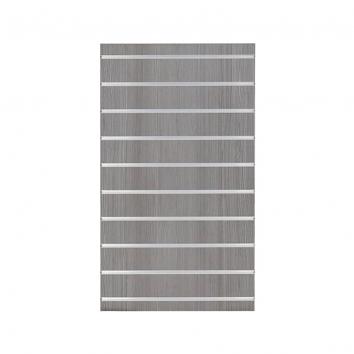 560x1000mm Portrait Pino Grey  D/S Slatwall, Fitted With Aluminium Inserts & Edged All Round- For Street 76 Gondola End