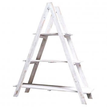 Street76 Ladder 3-Shelf Display White Wash