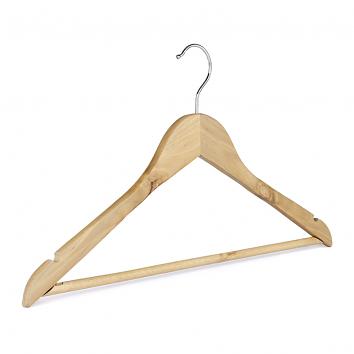 44cm Economy Wooden Hanger With Bar - Flat (100)