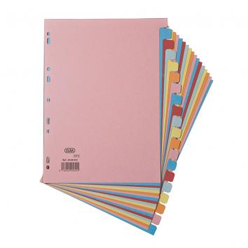 Elba A4 Card Dividers - 20 Part Assorted