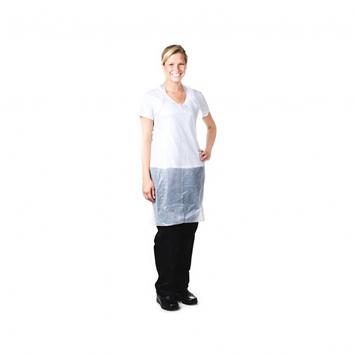 White 16mu  Polythene Disposable Purasan PPE™ Aprons 30PLUS™ - 1 Roll Of 200