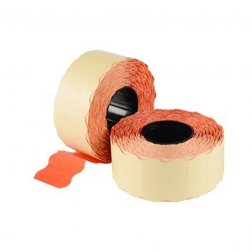 CT4 26x12mm Dayglo Red Price Gun Labels - PERMANENT ADHESIVE - 10x1500 (15000)