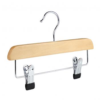 25cm Wooden Bar Clip Hanger - Natural (100)