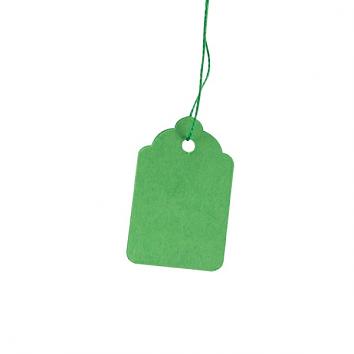 DISCON 32x22mm Green Strung Swing Tag use SP-40260-EA