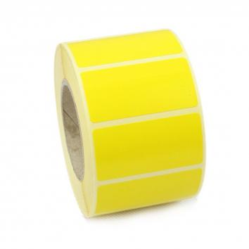 38x25mm WEL Direct Thermal Top Coated Label, 25mm Core, Peelable, Yellow