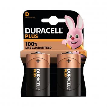 Duracell Plus D Battery Alkaline (2)